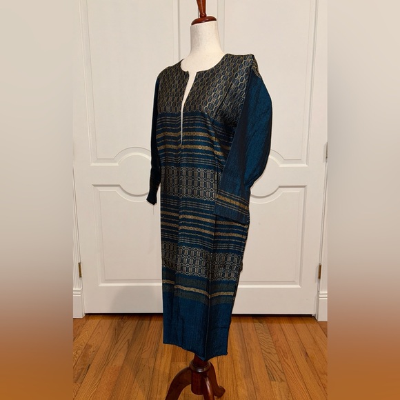 Hand loom vintage long blazer made in Oaxaca mex. - Picture 7 of 8